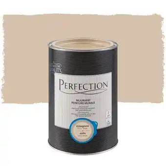 Praxis Perfection muurverf Ultradekkend zijdeglans basic beige 1L aanbieding