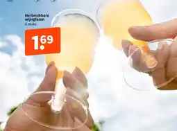 Wibra Herbruikbare wijnglazen aanbieding
