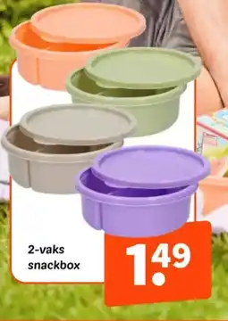 Wibra 2 vaks snackbox aanbieding