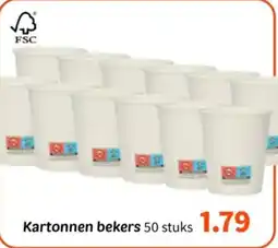 Wibra Kartonnen bekers aanbieding