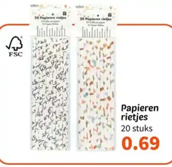 Wibra Papieren rietjes aanbieding