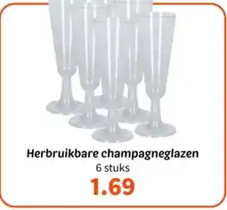 Wibra Herbruikbare champagneglazen aanbieding