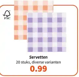 Wibra Servetten aanbieding
