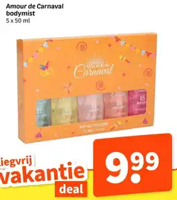 Wibra Amour de Carnaval bodymist aanbieding