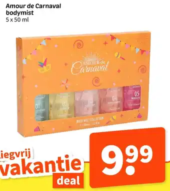 Wibra Amour de Carnaval bodymist aanbieding