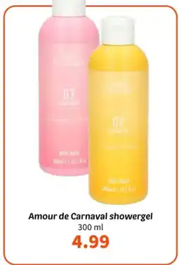 Wibra Amour de Carnaval showergel aanbieding