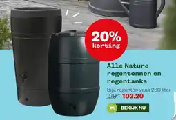 Welkoop Alle Nature regentonnen en regentanks aanbieding