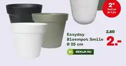 Welkoop Easyday Bloempot Smile aanbieding