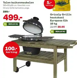 Welkoop Talen buitenmeubelen 185x80x88 cm. Geschikt voor Grizzly Grills kamado's Large. aanbieding