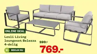 Welkoop Lesli Living loungeset Belezza 4-delig aanbieding