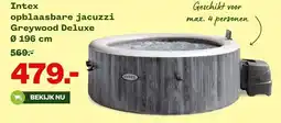 Welkoop Intex opblaasbare jacuzzi Greywood Deluxe Ø 196 cm aanbieding