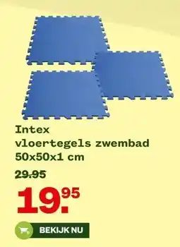 Welkoop Intex vloertegels zwembad 50x50x1 cm aanbieding