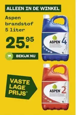 Welkoop Aspen brandstof 5 liter aanbieding