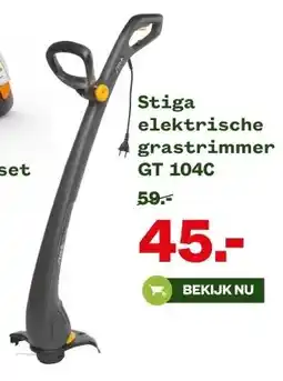 Welkoop Stiga elektrische grastrimmer GT 104C aanbieding