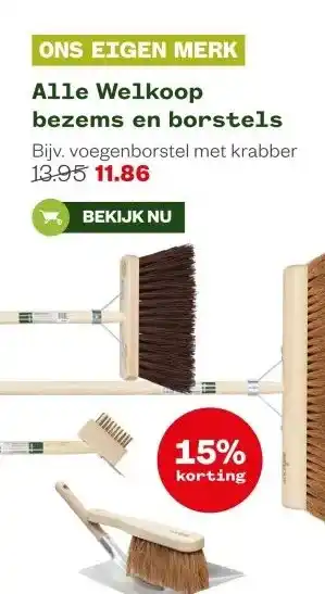 Welkoop Alle Welkoop bezems en borstels aanbieding