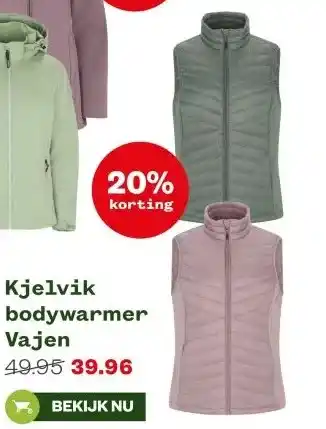 Welkoop Kjelvik bodywarmer Vajen aanbieding