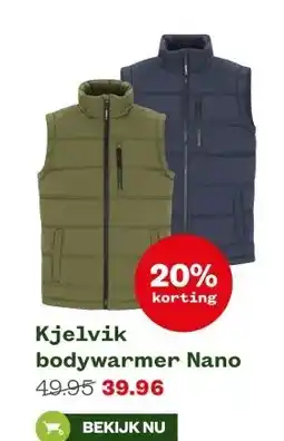 Welkoop Kjelvik bodywarmer Nano aanbieding