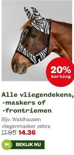Welkoop Alle vliegendekens, -maskers of -frontriemen aanbieding