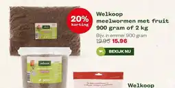 Welkoop Welkoop meelwormen met fruit 900 gram of 2 kg aanbieding