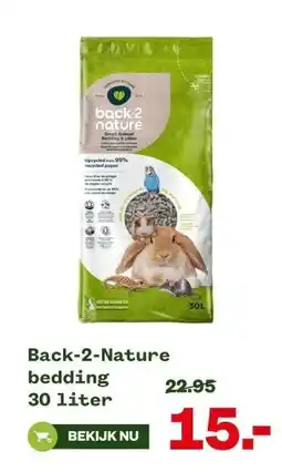Welkoop Back-2-Nature bedding 30 liter aanbieding
