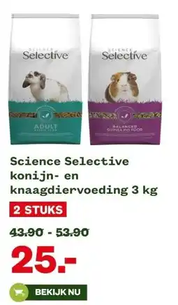 Welkoop Science Selective konijn- en knaagdiervoeding 3 kg aanbieding