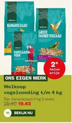 Welkoop Welkoop vogelvoeding t/m 4 kg aanbieding