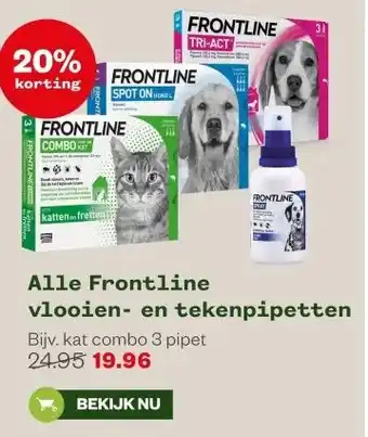 Welkoop Alle Frontline vlooien- en tekenpipetten aanbieding