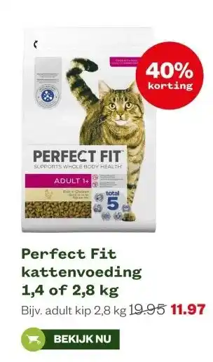 Welkoop Perfect Fit kattenvoeding 1,4 of 2,8 kg aanbieding