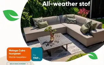 Van der Garde tuinmeubelen Malaga Cuba loungeset aanbieding