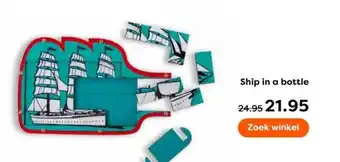 The Read Shop Ship in a bottle aanbieding