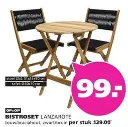 Ranzijn BISTROSET LANZAROTE aanbieding