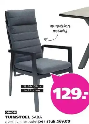 Ranzijn TUINSTOEL SABA aanbieding