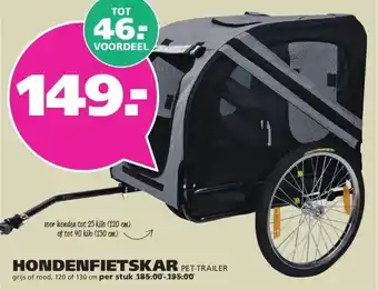 Ranzijn HONDENFIETSKAR PET-TRAILER aanbieding