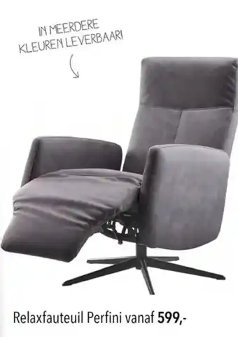 Pronto wonen Relaxfauteuil Perfini aanbieding