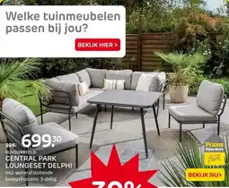 Praxis CENTRAL PARK LOUNGESET DELPHI aanbieding