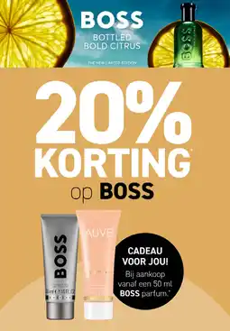 Mooi parfumerie 20% KORTING op BOSS aanbieding