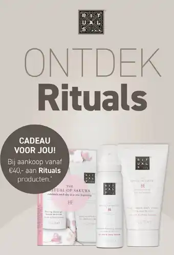 Mooi parfumerie ONTDEK Rituals aanbieding