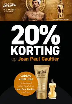 Mooi parfumerie 20% KORTING op Jean Paul Gaultier aanbieding