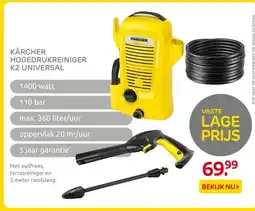 Praxis KÄRCHER HOGEDRUKREINIGER K2 UNIVERSAL aanbieding