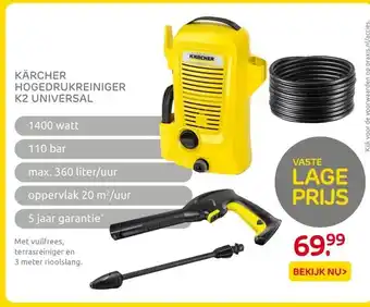 Praxis KÄRCHER HOGEDRUKREINIGER K2 UNIVERSAL aanbieding