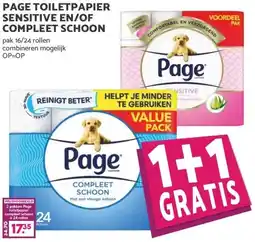 MCD Supermarkt PAGE TOILETPAPIER SENSITIVE EN/OF COMPLEET SCHOON aanbieding