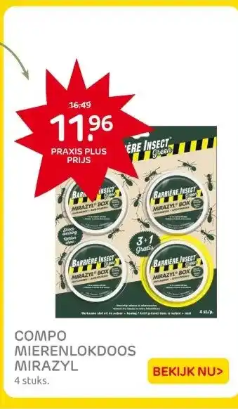 Praxis COMPO MIERENLOKDOOS MIRAZYL aanbieding