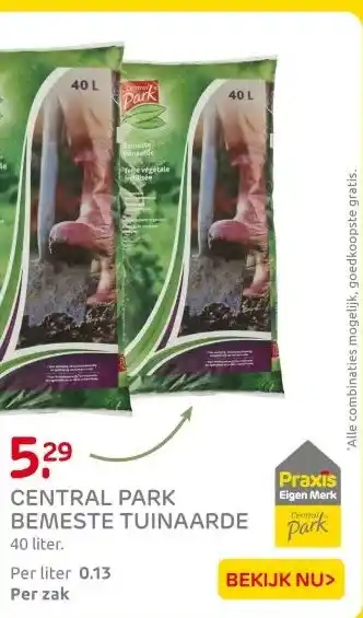 Praxis CENTRAL PARK BEMESTE TUINAARDE aanbieding
