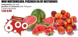 MCD Supermarkt MINI WATERMELOEN, PERZIKEN EN/OF NECTARINES aanbieding