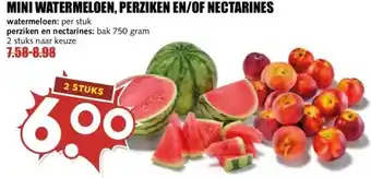 MCD Supermarkt MINI WATERMELOEN, PERZIKEN EN/OF NECTARINES aanbieding