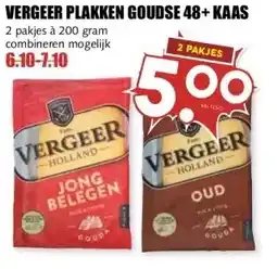 MCD Supermarkt VERGEER PLAKKEN GOUDSE 48+ KAAS aanbieding