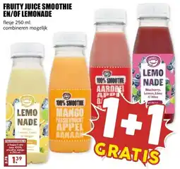 MCD Supermarkt FRUITY JUICE SMOOTHIE EN/OF LEMONADE aanbieding