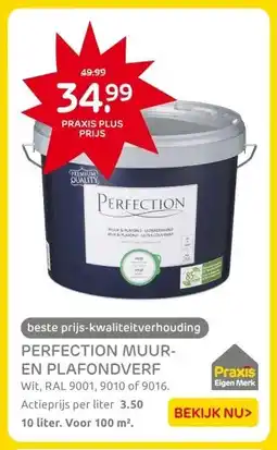 Praxis PERFECTION MUUR- EN PLAFONDVERF aanbieding