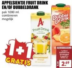 MCD Supermarkt APPELSIENTJE FRUIT DRINK EN/OF DUBBELDRANK aanbieding