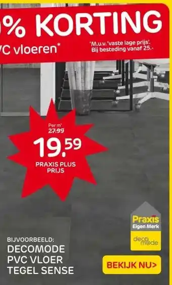 Praxis DECOMODE PVC VLOER TEGEL SENSE aanbieding